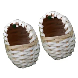 CALANDIS™ 2 Pcs Natural Bamboo Pet Bird Nest Birdhouse Handmade Outdoor Garden Cage | Birdhouses | Bird & Wildlife Accessories | Yard, Garden & Outdoor Living image 4