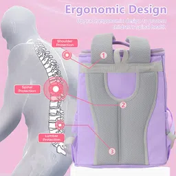 climberty Kuromi Backpack for School Girls Sanrio Kwaii School Backpack Multi Layer Book Bag Burden Relief Student Backpack Travel Backpack School Gift Rakhi Gift for Girls Teens image 4