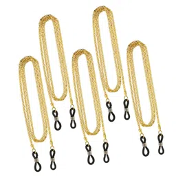 loom tree LOOM TREE® 5 Pieces Metal Eyeglass Neck Chain Reading Glasses Sunglasses Holder Gold | Vision Care | Other Vision Care image 5