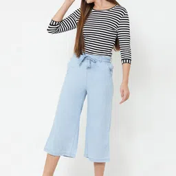 Kraus Jeans Women Solid High-Rise Culottes Trousers image 4