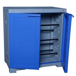 cello wimplast Cello Novelty Compact Plastic Shoe Rack  Shelves Grey and Blue-picture-13