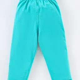 Doreme Single Jersey Cotton Knit Full Length Lounge Pant Unicorn Print - Green image 2