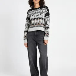 glitchez Fair Isle Oversized Pullover image 3
