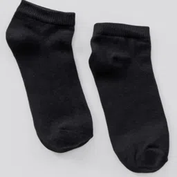 Pine Kids Ankle Length Anti Microbial Washed School Socks Solid Pack of 3- Black image 3