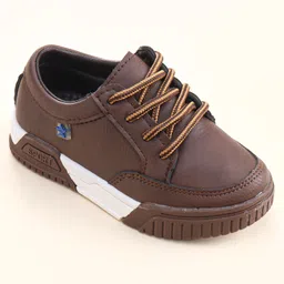 Cute Walk by Babyhug Lace Ups Formal Shoes - Coffee image 3