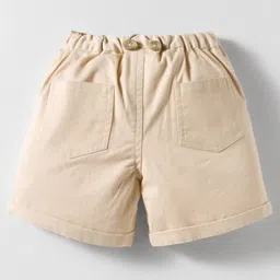 ToffyHouse Cotton Woven Half Sleeves Printed Shirt & Shorts Set with Bow & Suspender - Light Blue & Beige image 5