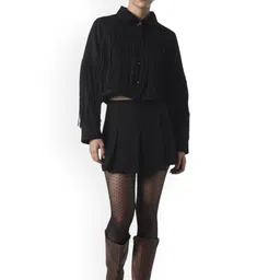 ONLY Women Spread Collar Solid Tailored Jacket image 4