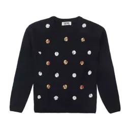 Cantabil Kids Navy Embellished Full Sleeves Sweater-picture-29
