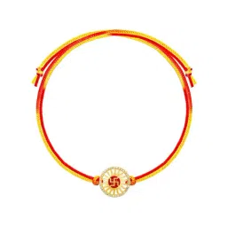 GIVA 92.5 Sterling Silver Swastik Golden Rakhi for Bhai-picture-13