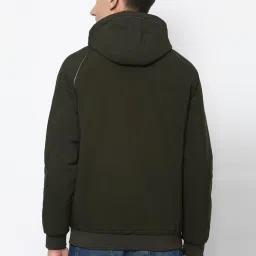 Allen Solly Olive Regular Fit Hooded Jacket image 2