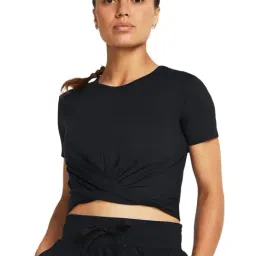 Under Armour Black Plain Crop T-Shirt-picture-17