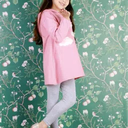 The Mom Store Girls Pink Printed Dress image 5