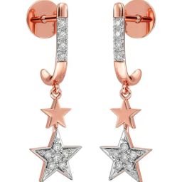 Joyalukkas 18k (750) Purity Rose Gold Cosmic Star Diamond Earring-picture-21