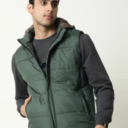 Rare Rabbit Olive Regular Fit Solid Jacket image 2