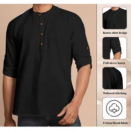 ZBIO Men Thread Work Kurta image 2