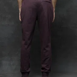 Rare Rabbit Maroon Regular Fit Solid Trackpants image 2