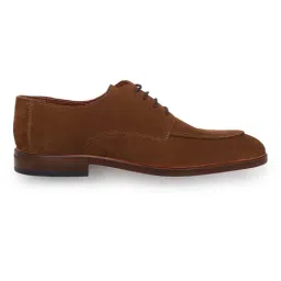 TOMMY HILFIGER Men Suede Leather Brown Solid Derby Shoes-picture-13