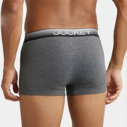 Jockey US20 Charcoal Super Combed Cotton Boxer Briefs with Ultrasoft Waistband image 2