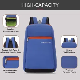 LAVIE SPORT Navy Blue Solid Backpack image 2