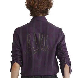 Rare Rabbit Purple Regular Fit Checks Shirt image 2