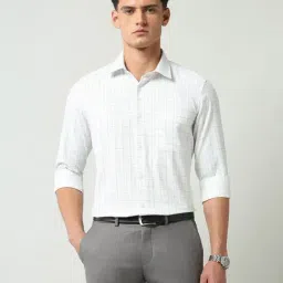 Ad By Arvind Grey Regular Fit Checks Shirt-picture-19