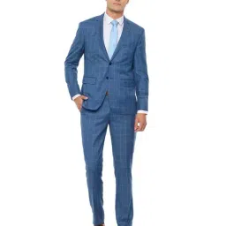 Louis Philippe Gods & Kings Blue Slim Fit Two Piece Suit-picture-18