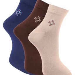 Dollar Multi Cotton Free Size Printed Socks - Pack of 3-picture-42