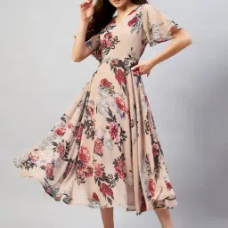 Rare Beige Floral Print Maxi Dress-picture-20