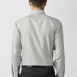 Van Heusen Men Vertical Striped Spread Collar Cotton Formal Shirt image 2