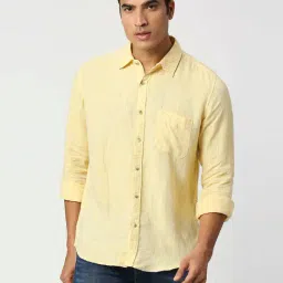 Pepe Jeans MAC Yellow Regular Fit Linen Shirt-picture-31
