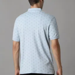 Louis Philippe Blue Regular Fit Printed Polo T-Shirt image 2