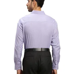 Raymond Violet Cotton Contemporary Fit Texture Shirt image 2