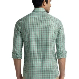 ColorPlus Green Tailored Fit Checks Shirt image 2