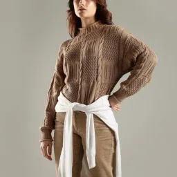 TOMMY HILFIGER Safari Canvas Relaxed Fit Cotton Mock Neck Sweater image 5