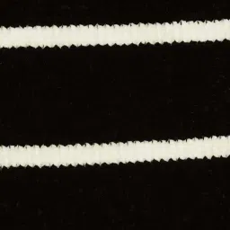 Fame Forever By Lifestyle Black Regular Fit Striped Sweater image 5