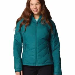 Columbia Womens Teal Omni-Heat Reflective Heavenly Hooded Jacket-picture-36