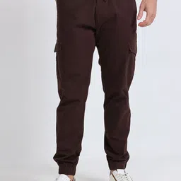 U.S. PITCHERS Men Relaxed Straight Leg Slim Fit Low-Rise Cargos Trousers-picture-25