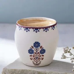 Fabindia Falak Multicolor Ceramic Decaled Kulhad (180 ML)-image-39