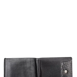 teakwood leathers Teakwood Leather Black Solid Bi-Fold Wallet image 5