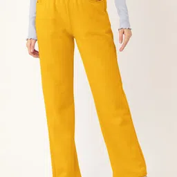 BRINNS Women Mid Rise Relaxed Straight Fit Easy Wash Trousers-picture-38