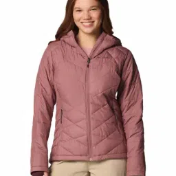 Columbia Womens Pink Omni-Heat Reflective Heavenly Hooded Jacket-picture-34