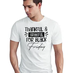 Seekbuylove Men Bio Finish Thankful Grateful Black Friday Round Neck Pure Cotton T-shirt-picture-20
