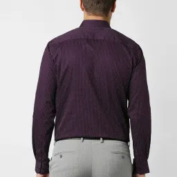Peter England Purple Regular Fit Printed Shirt image 2