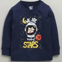 Bumzee Boys Navy Cotton Printed T-Shirt with Pyjama image 2