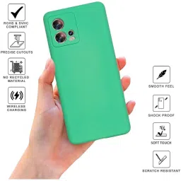 Sprig Liquid Silicone Back Cover for MOTOROLA EDGE 30 FUSION (Green) image 2