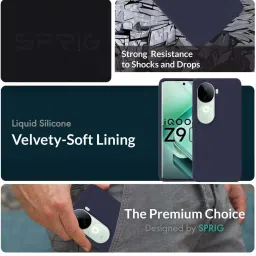 Sprig Back Cover for VIVO V40E 5G (Blue) image 2