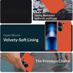 Sprig Back Cover for iQOO NEO 9 PRO (Orange) image 2