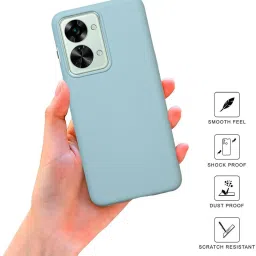 Sprig Liquid Silicone Back Cover for Oneplus Nord 2T 5G (Blue) image 2