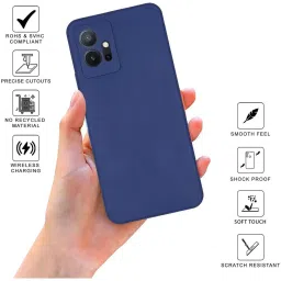 Sprig TPU Matte Back Cover for Vivo T1 5G (Blue) image 2
