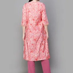 Melange by Lifestyle Peach Embellished Kurta image 2